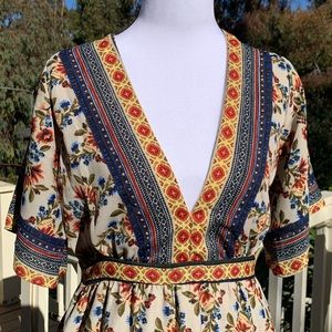 URABN Boho Floral Maxi Dress